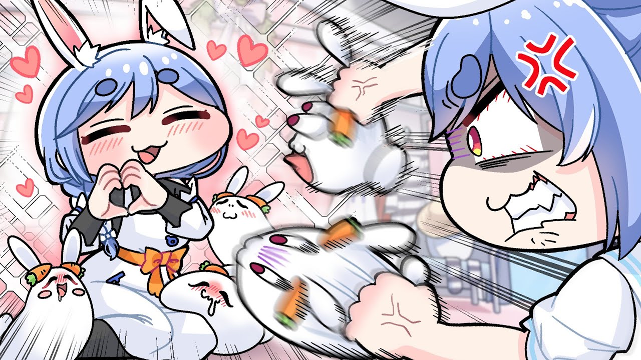 【手描き】人妻のぺこママにメロつく野うさぎとおまけのぺこら【こまいぬ/切り抜き/Hololive】