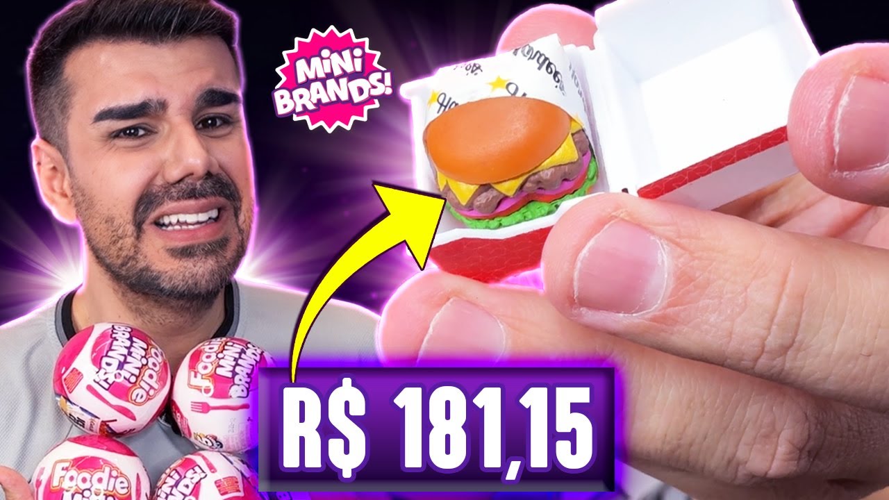 COMPREI COMIDA EM MINIATURA E PASSEI NERVOSO! FOODIE MINI BRANDS! - Titi Fabri