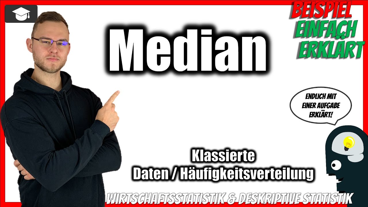 Median klassierte Daten/Häufigkeitsverteilung 📚 fein und grob berechnen Beispiel