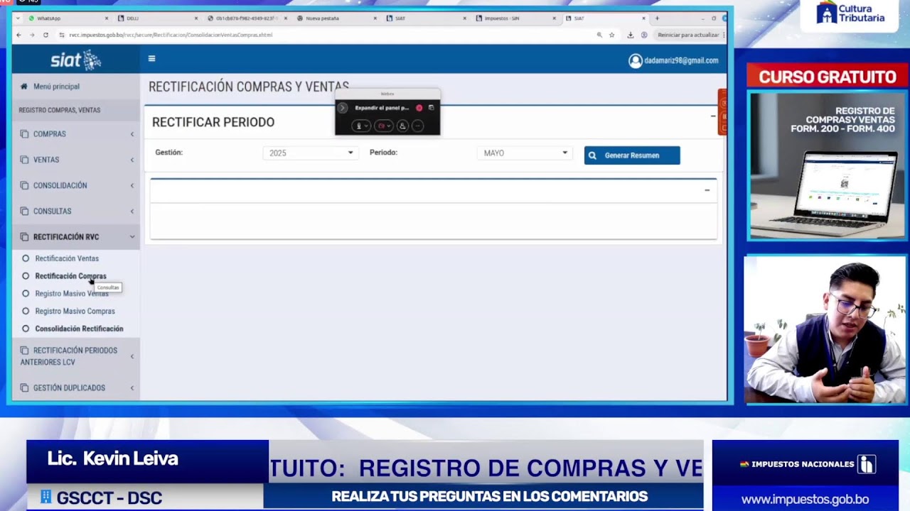 CURSO: REGISTRO DE COMPRAS Y VENTAS