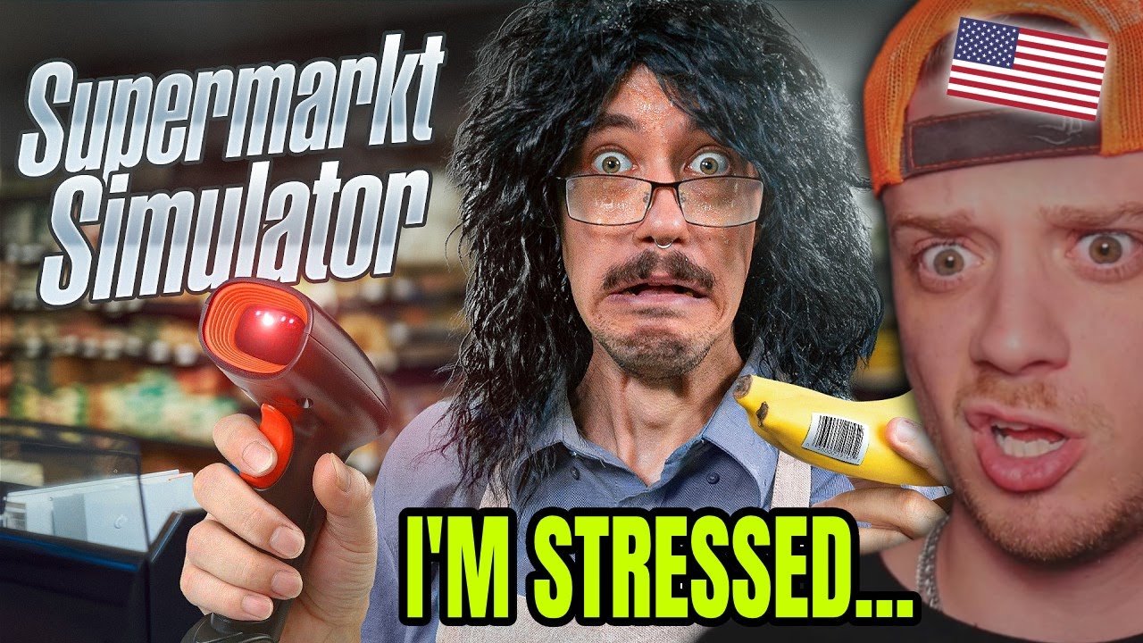Ich zocke meine Kunden ab | Supermarkt Simulator (American Reacts to Hänno)
