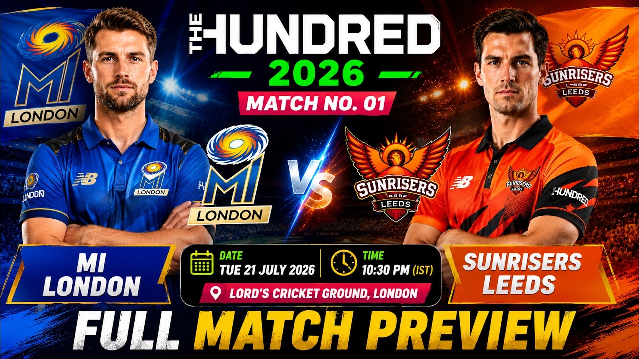 MI LONDON vs SUNRISERS LEEDS 1st Match Prediction | The Hundred 2026 | Who Will Win?