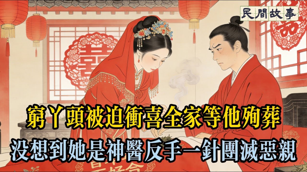 窮丫頭被迫沖喜，全家等她殉葬，沒想到她竟是神醫聖手，反手一針團滅豪門親！#民间故事 #故事頻道 #听书 #民間故事 #有聲書 #說書 #睡前故事 #情感