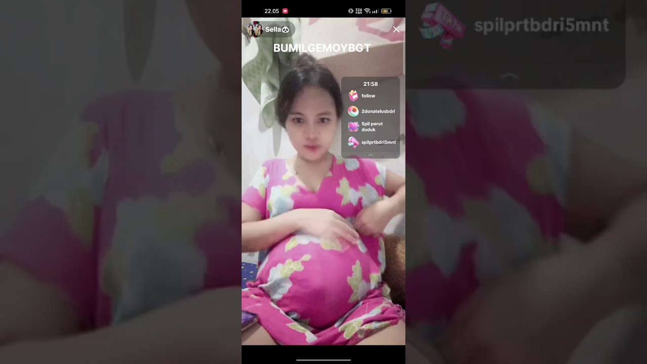 HOT!! Bumil Cantik Live Tiktok Pamer Perut  #bumil #pregnant #live #tiktok #viralvideo #