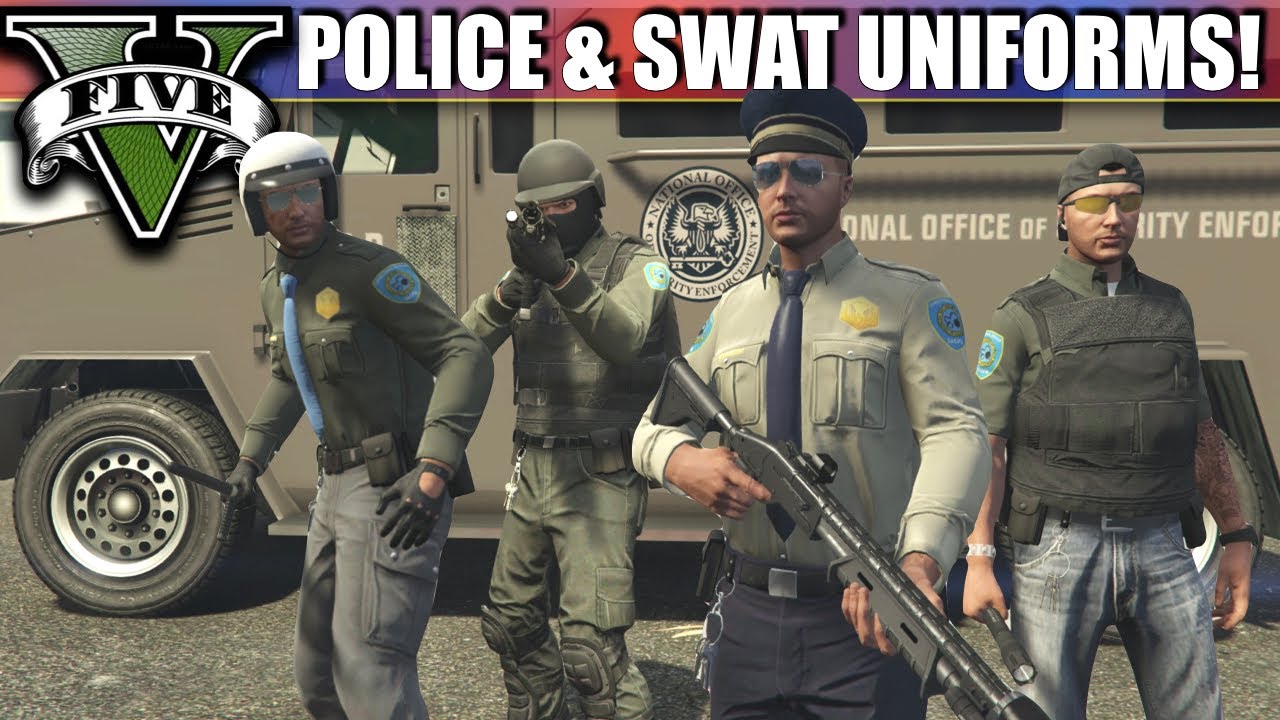 GTA V - New Law Enforcement Uniforms! Custom SWAT & Police Outfits | Diamond Casino Heist Update