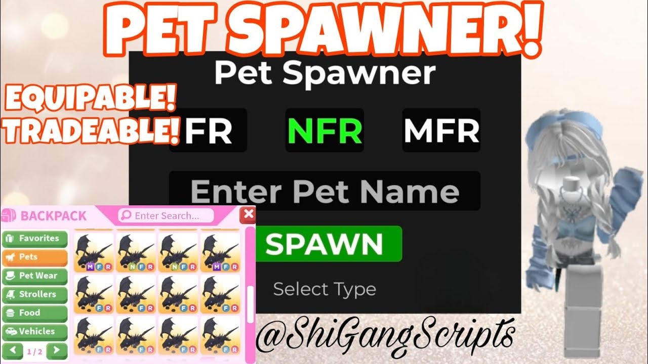 OP 🐾 ADOPT ME PET SPAWNER SCRIPT SHOWCASE