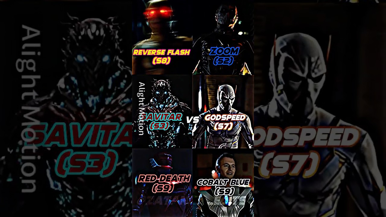 Reverse Flash vs Zoom vs Savitar vs Godspeed vs Red Death vs Cobalt Blue #dc #theflash #speedsters