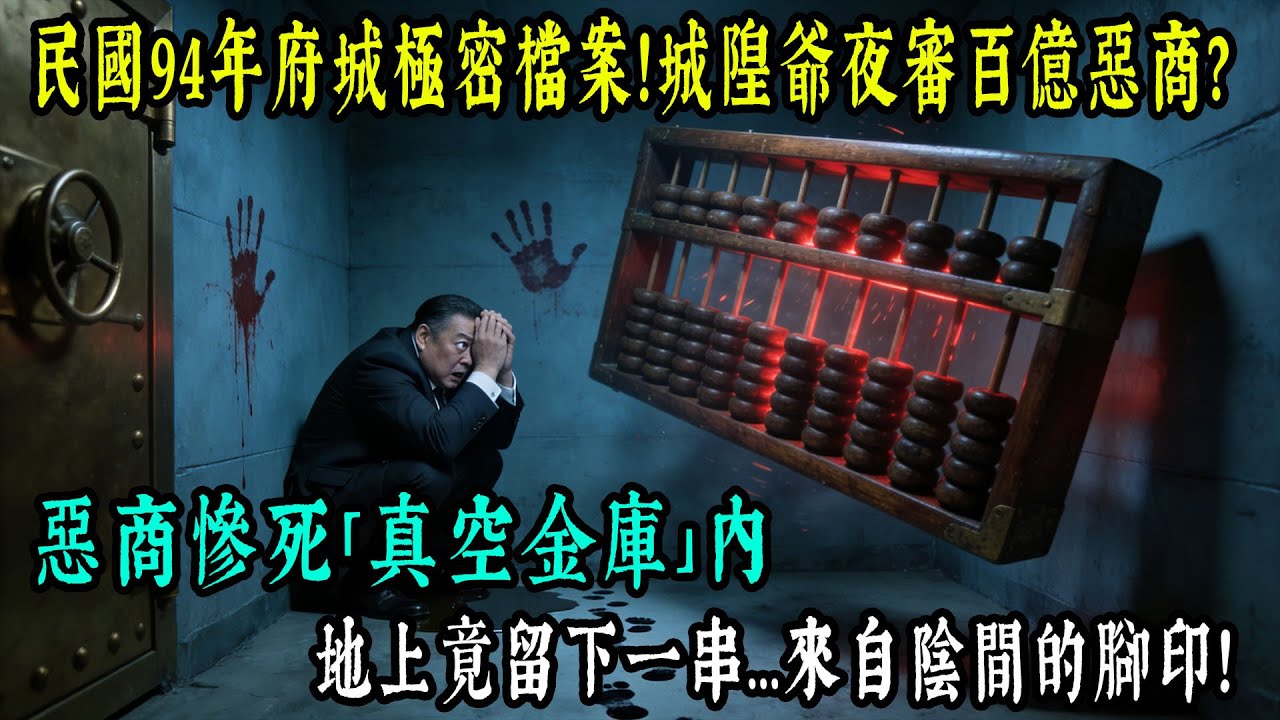 【老王故事會】民國94年府城極密檔案！城隍爺夜審百億惡商？惡商慘死「真空金庫」內，地上竟留下一串...來自陰間的腳印！#原創 #情感 #民間故事 #真實故事 #中老年生活 #台灣