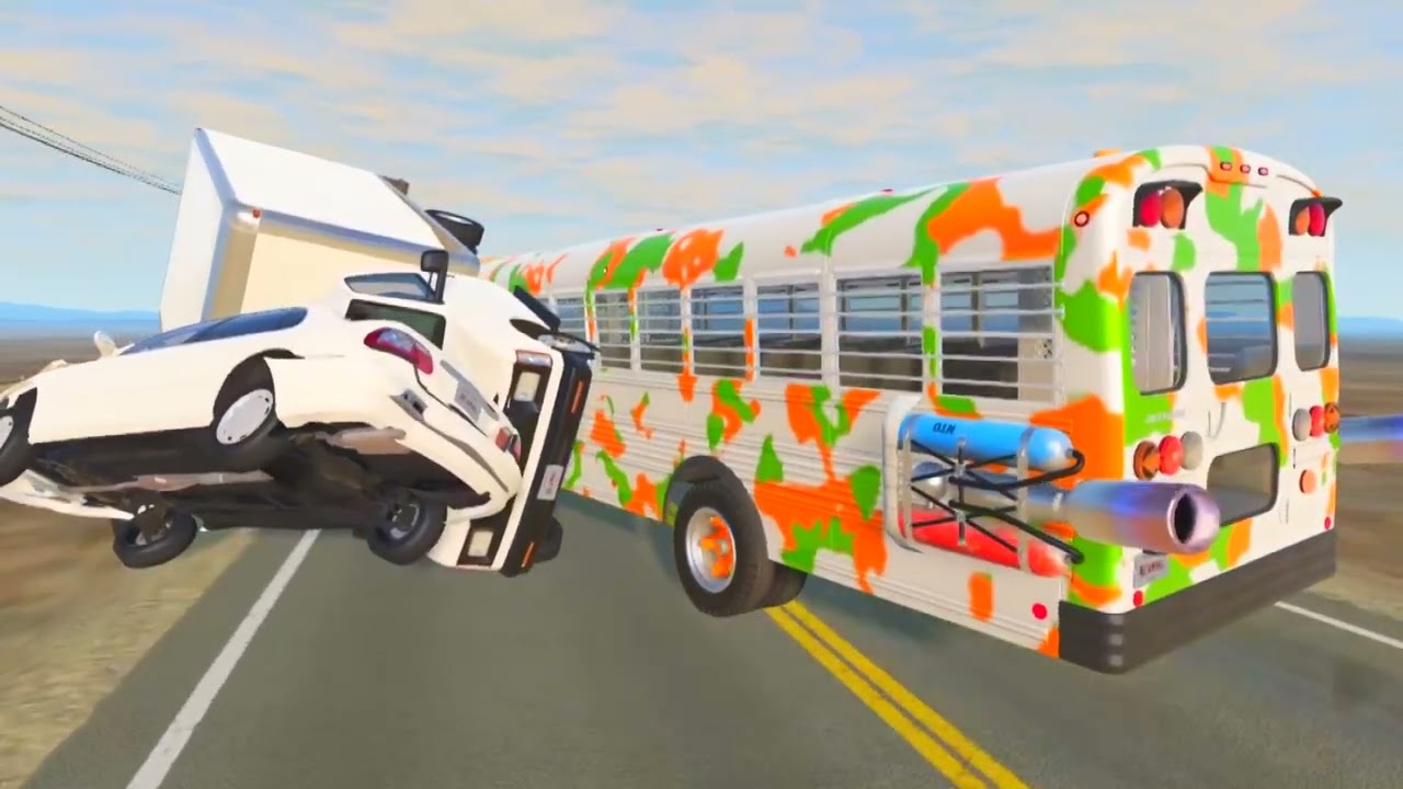 👮‍♂️👨‍🦯BeamNGDrive What Happens If You Crash Every Truck Off a Cliff? 🚛⛰️