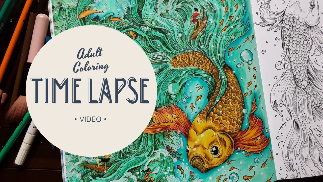 Adult Coloring Time Lapse Video From Worlds Within Worlds Coloring Book