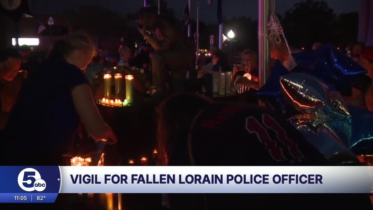 Vigil held for fallen Lorain Police Officer