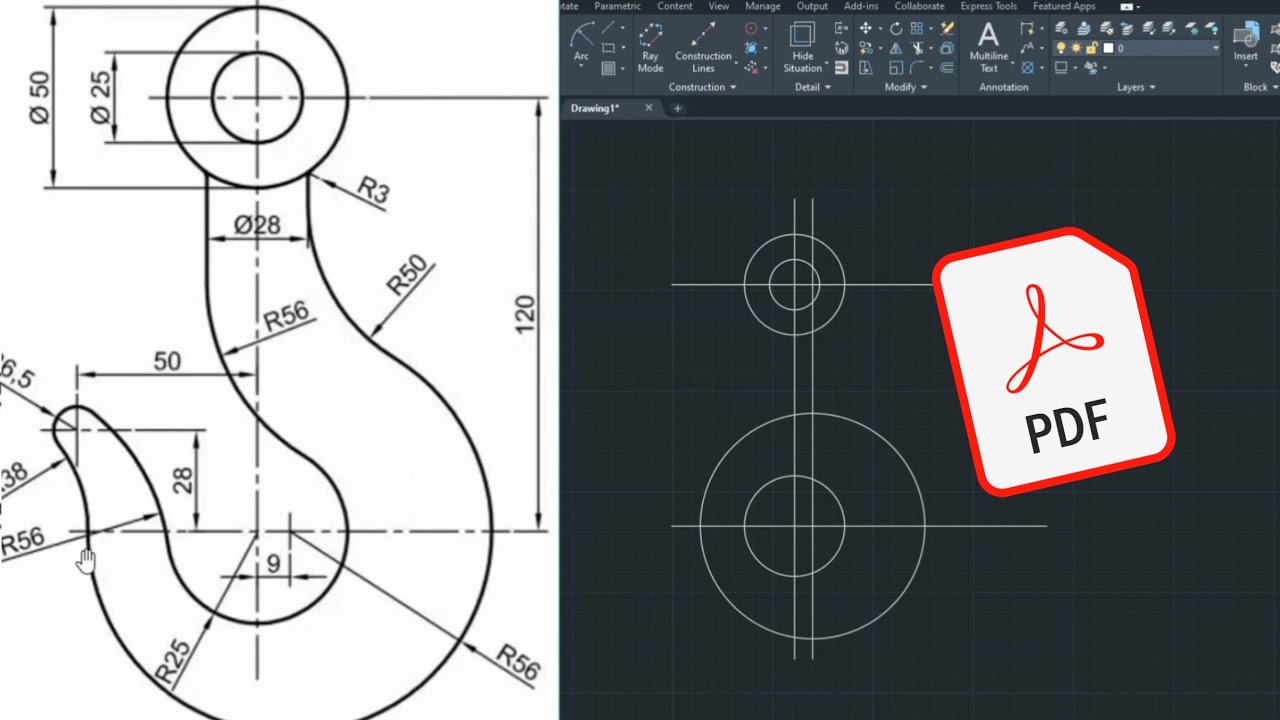 AUTOCAD KANCA ÇİZİMİ / DWG VE PDF KAYDETME