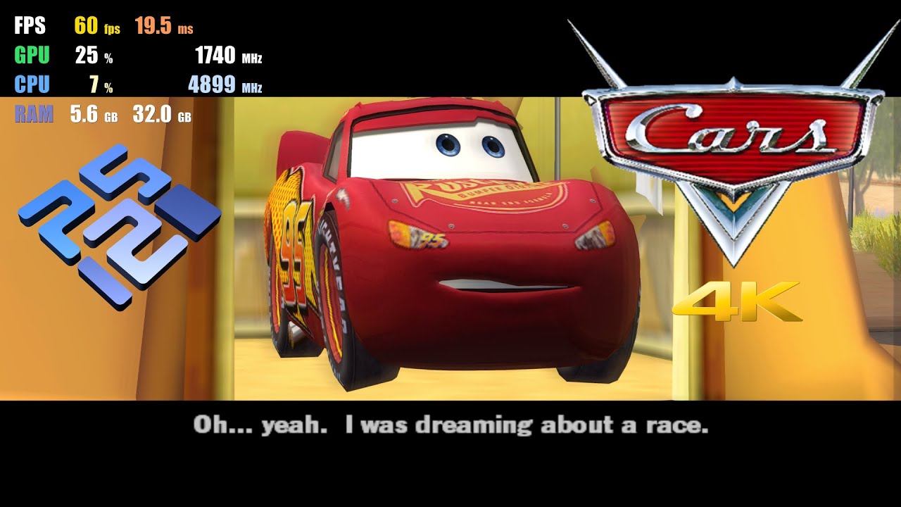 PCSX2 1.6.0 | Cars 4K UHD | PS2 Emulator Gameplay