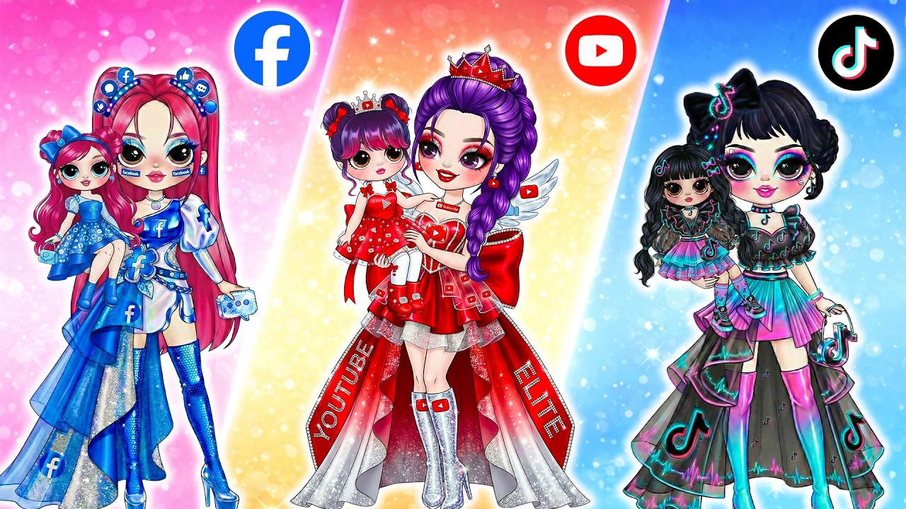 K-Pop Demon Hunters: What’s the BEST Social Media Family Fashion for Huntrix? | DIY Paper Dolls