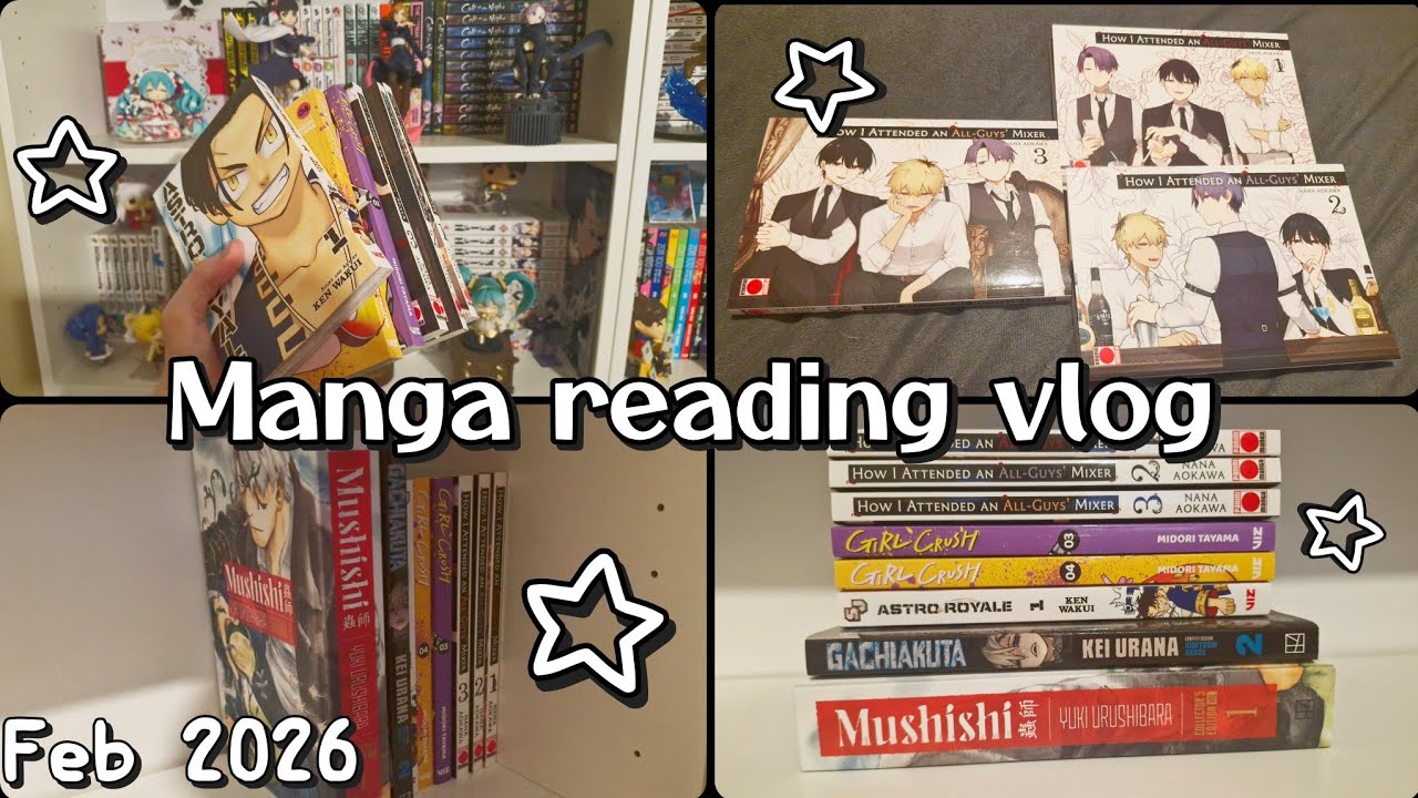 Monthly manga reading vlog February 2026 // new release manga recommendation