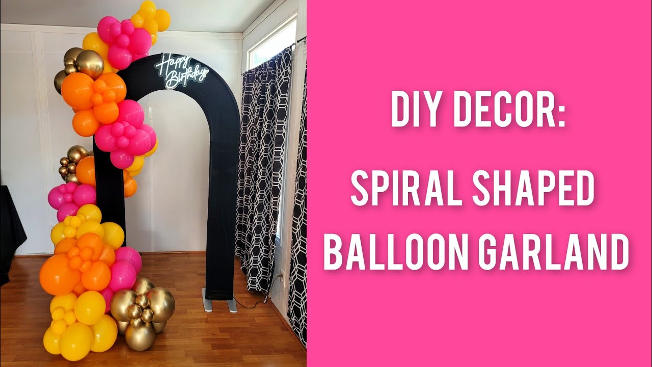 Spiral Balloon Garland Tutorial/ Open Arch Frame Setup