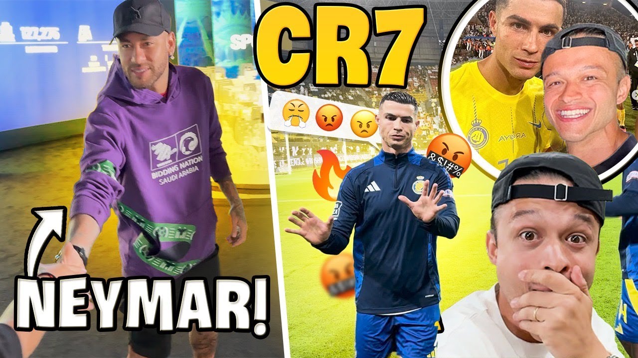 CRISTIANO RONALDO PISTOLOU COMIGO, ENCONTREI O NEYMAR E JOGAMOS FUTEBOL COM CR7 JR NA AR&Aacute;BIA!