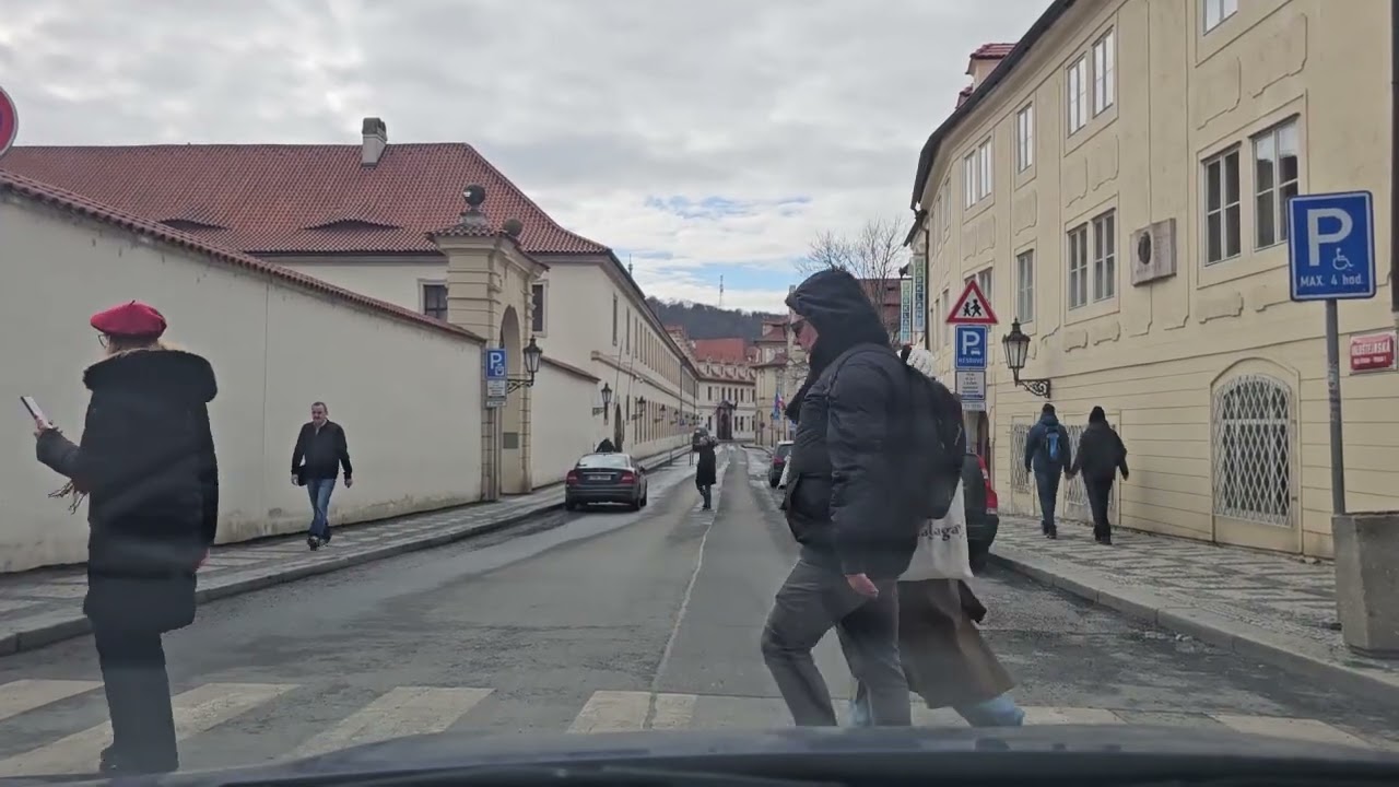 🚗 Praha Holešovická tržnice → Strahov | Klidná jízda autem | 4K | Bez komentáře