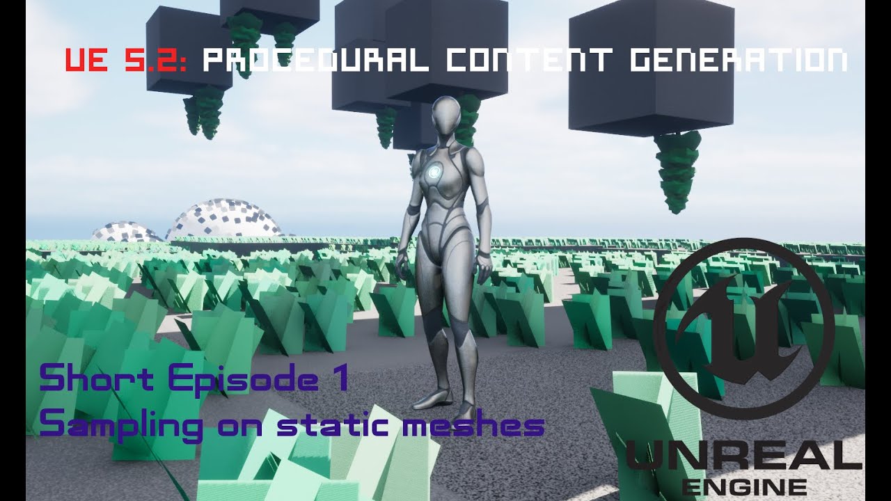 Unreal Engine 5.2 PCG - Short Ep 1 - Sampling on any static meshes