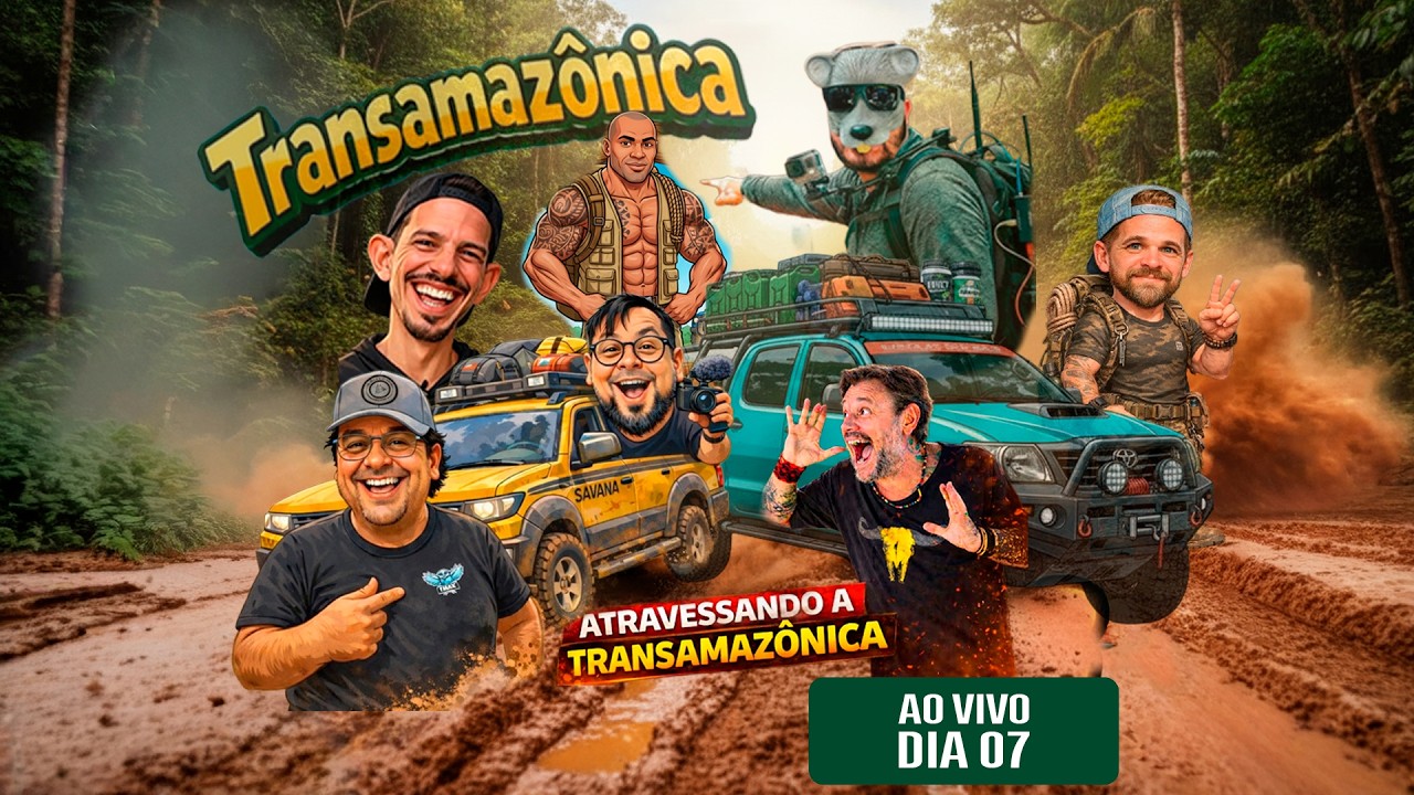DIA 07 - EXPEDIÇÃO TRANSAMAZÔNICA - ACF, RICHARD, JULIO, TONIMEK, GORDOX, VINI E RATO BORRACHUDO