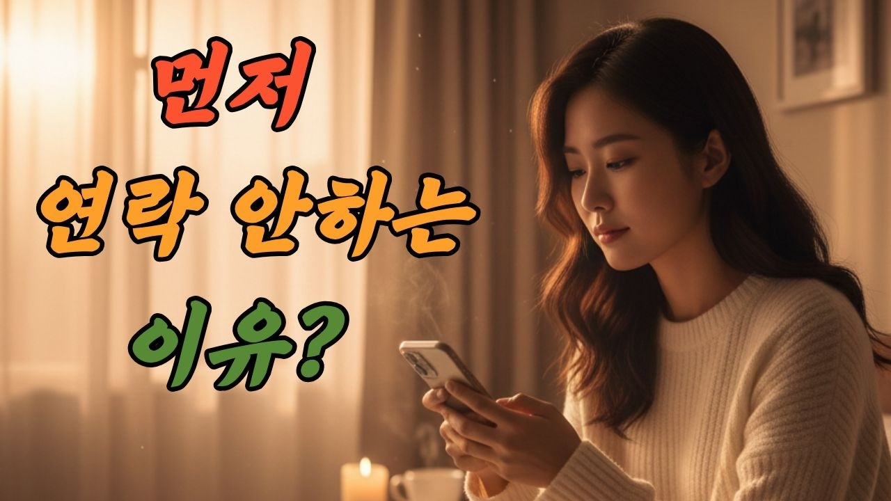 먼저 연락 절대 안 하는 사람들의 진짜 심리 (서운해하기 전 꼭! 보세요)