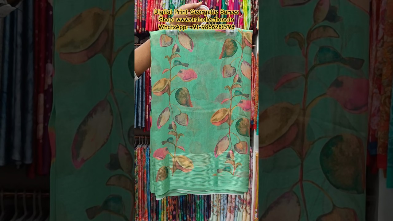 Lovely Digital Print Georgette Sarees 