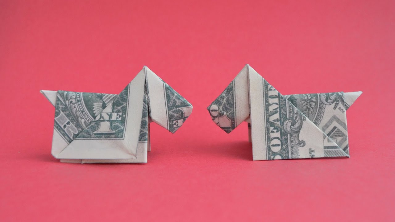 Easy MONEY DOG | Dollar Origami Animal | Tutorial DIY by NProkuda