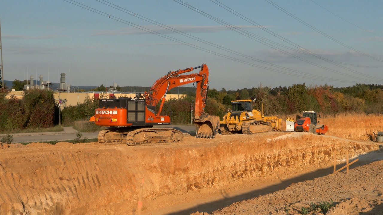 Impressionen aktuelle Baustelle Ortsumgehung K&uuml;mmersbruck zwischen Amberg und Theuern