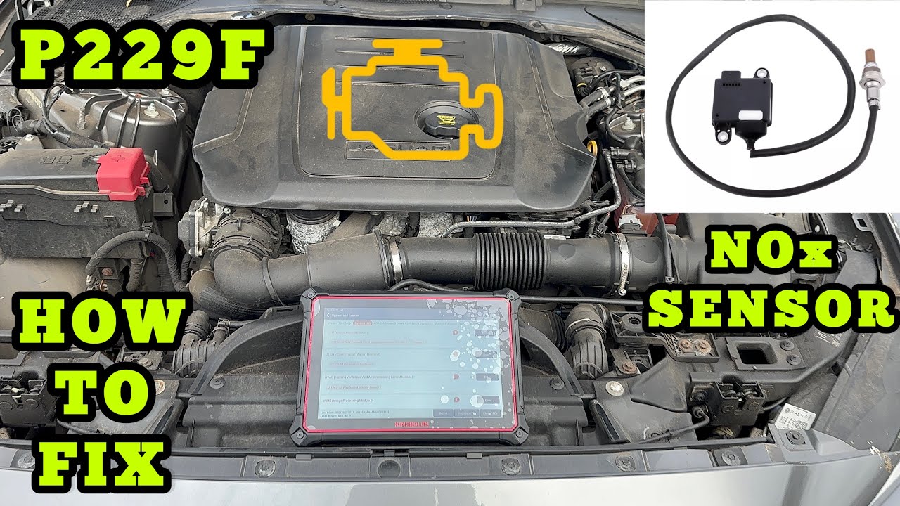 Jaguar XE XF P229F NOx Sensor Circuit Range Performance Bank 1 Sensor 2