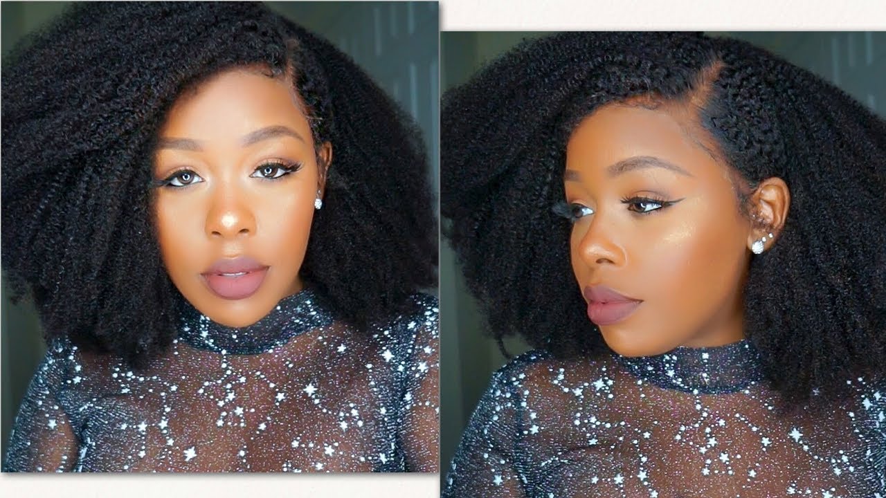Realistic 4C Kinky Natural Full Lace Wig ft.Hergivenhair.com