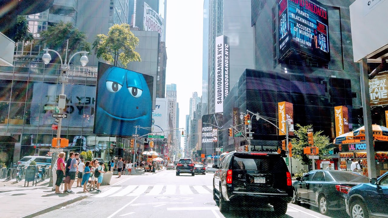 4K Driving NYC - 48th Street Manhattan | Times Square | Aug. 2022