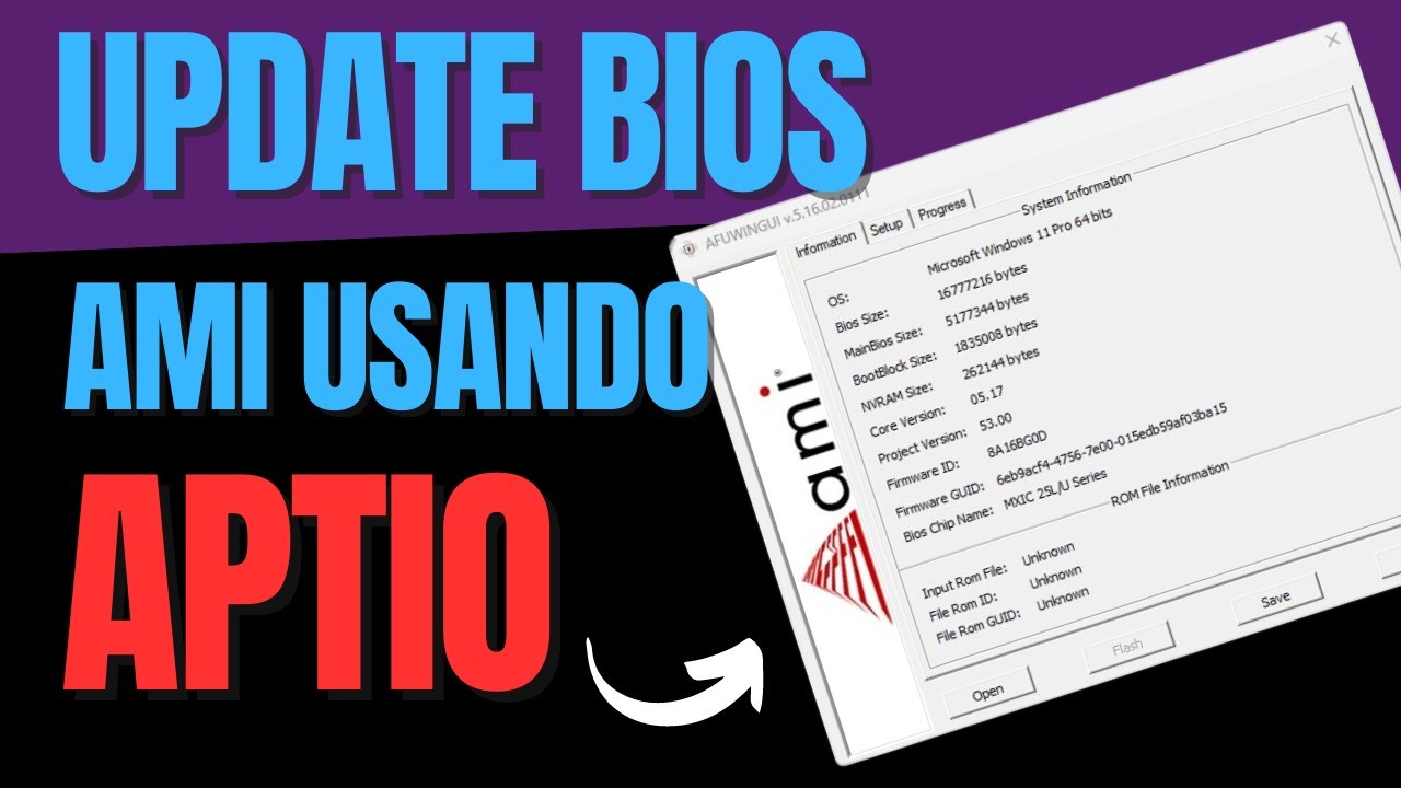 COMO ATUALIZAR BIOS DA American Megatrends PELO APTIO V?