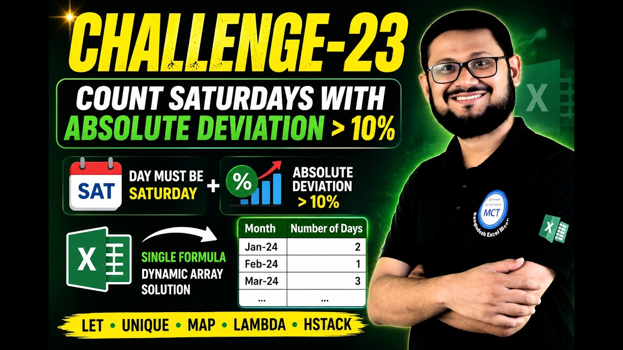 Solution to Challenge-23| Excel 365 Dynamic Array Formulas | LET| UNIQUE|MAP|LAMBDA|HSTACK