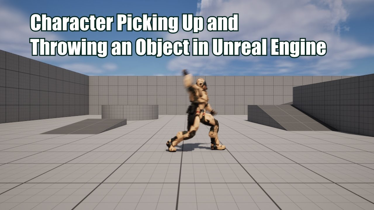 Персонаж поднимает и бросает предмет в Unreal Engine 5.3
