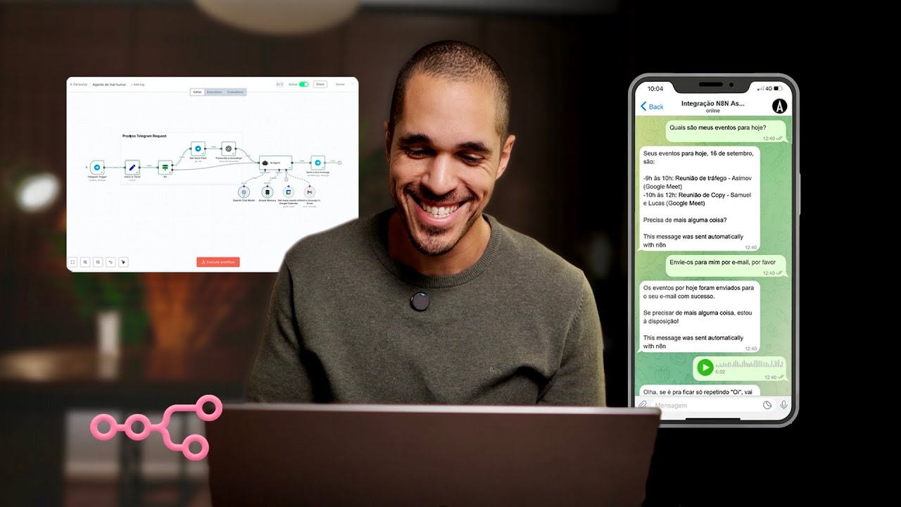 Do zero a seu primeiro agente de IA em 20 minutos (sem codar, com n8n)