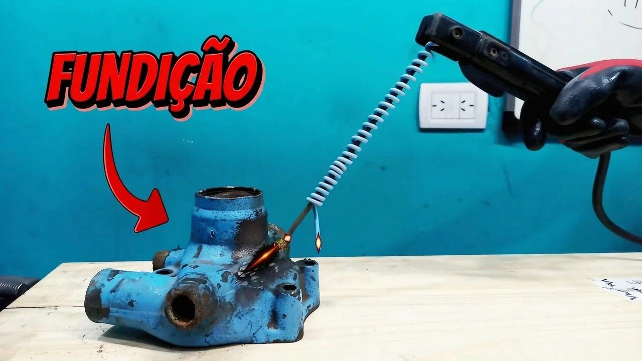 Dica INCR&Iacute;VEL para soldar ferro fundido! Enrole um fio no seu eletrodo