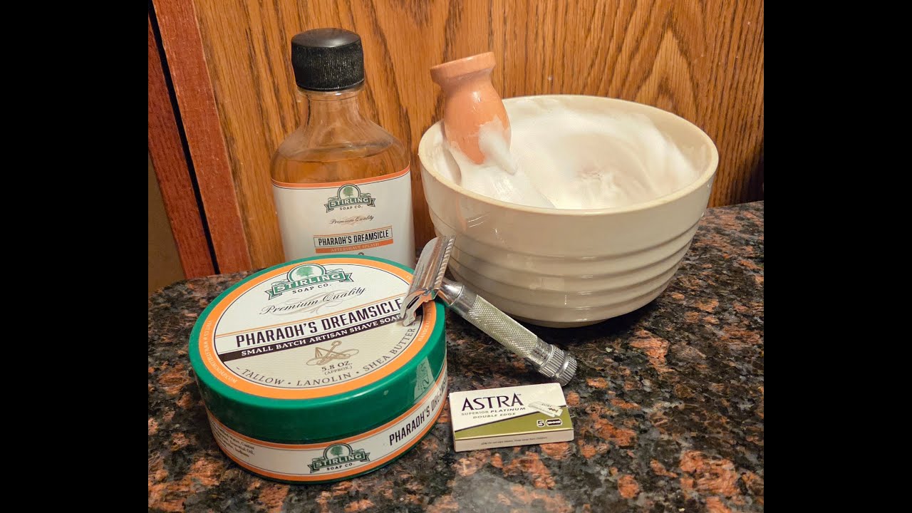 SOTD: Stirling Pharoah's Dreamsicle / Merkur 34C Razor / Astra Blades / Splash Pharoah's Dreamsicle