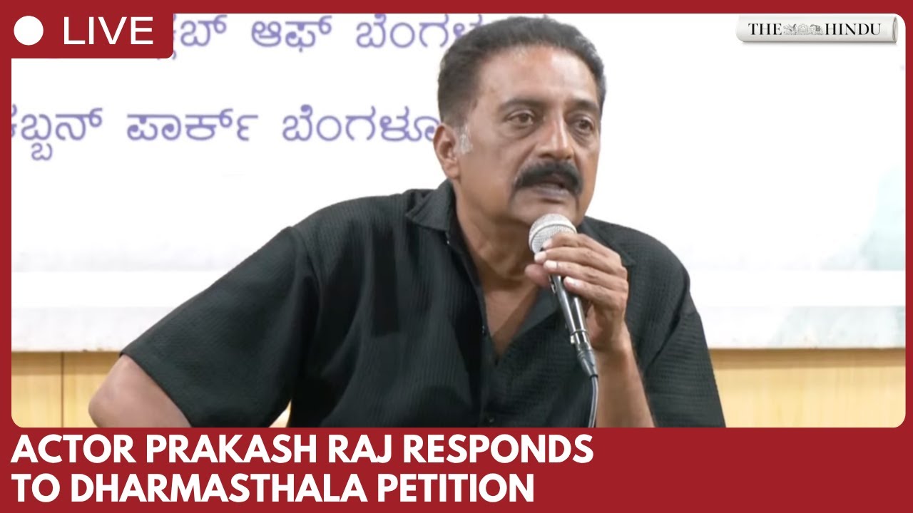 Actor Prakash Raj addresses media after name surfaces in Dharmasthala burial petition