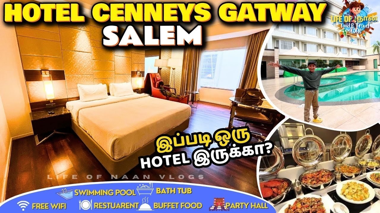 🔥ஐஷராமான 5-ஸ்டார் Hotel Cenneys Gateway Salem – Celebrities தங்கும்! 🏨 Luxury room Tour & Review