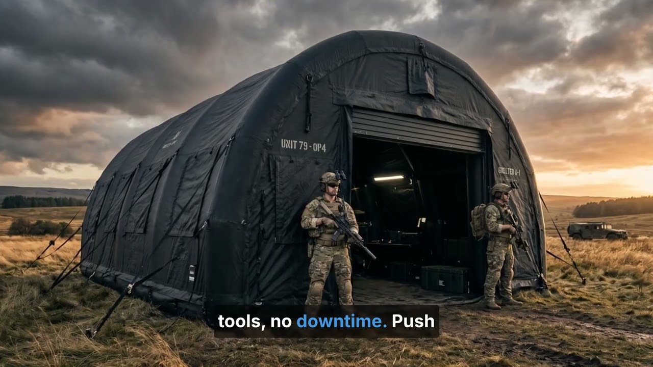 Military Shelter Inflates in Seconds!