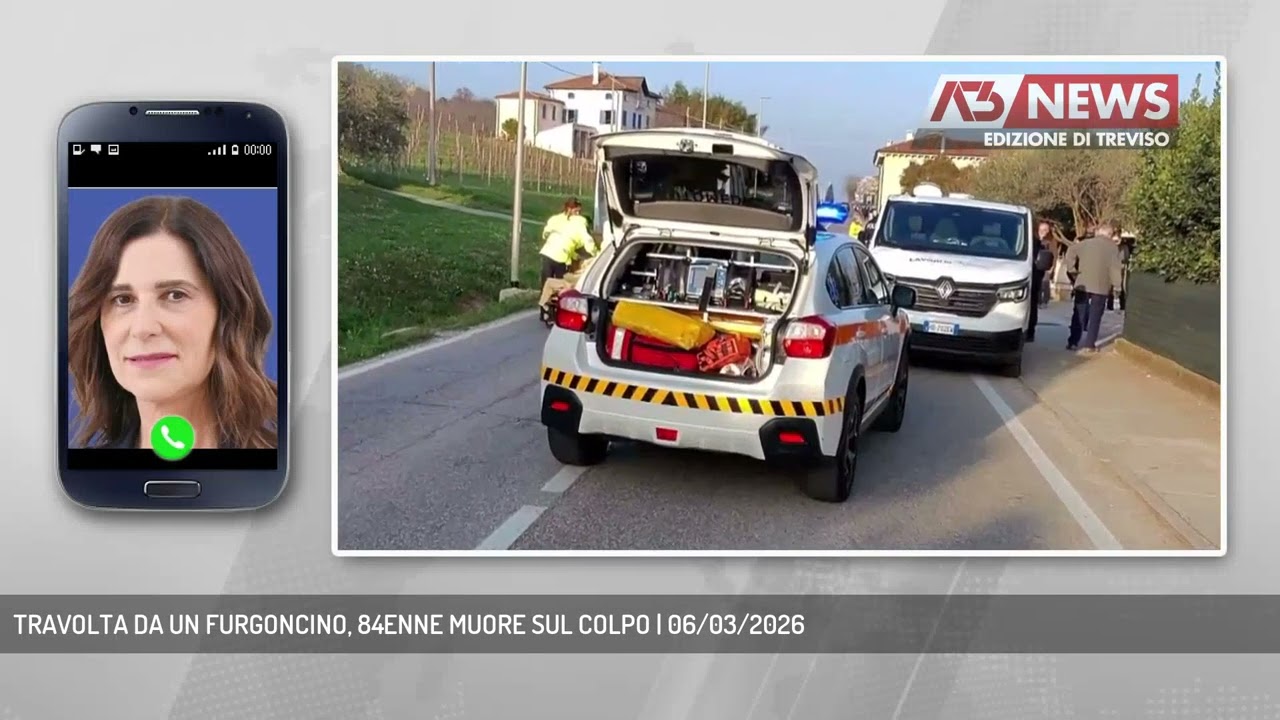 TRAVOLTA DA UN FURGONCINO, 84ENNE MUORE SUL COLPO | 06/03/2026