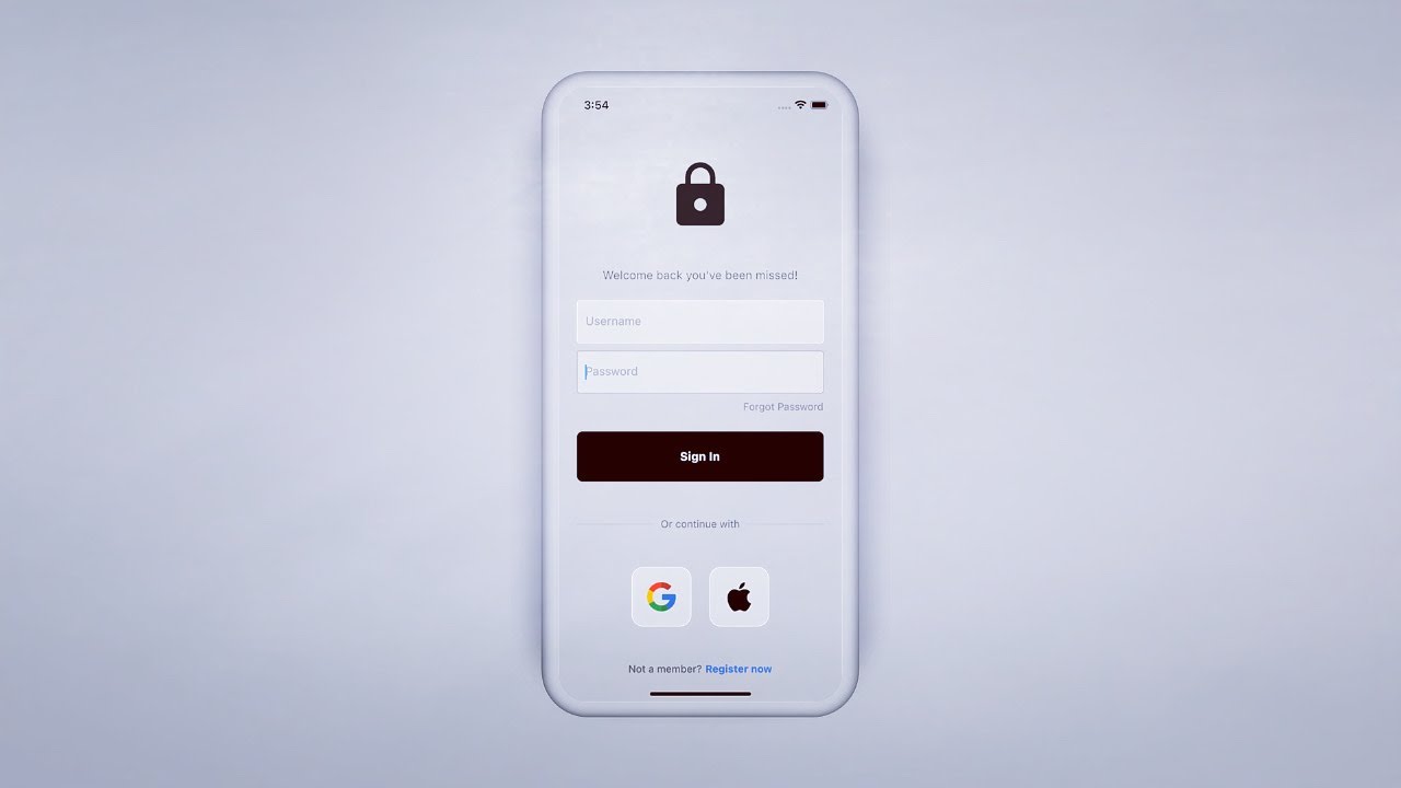 🔒📱 Modern Login UI &bull; Flutter Auth Tutorial ♡