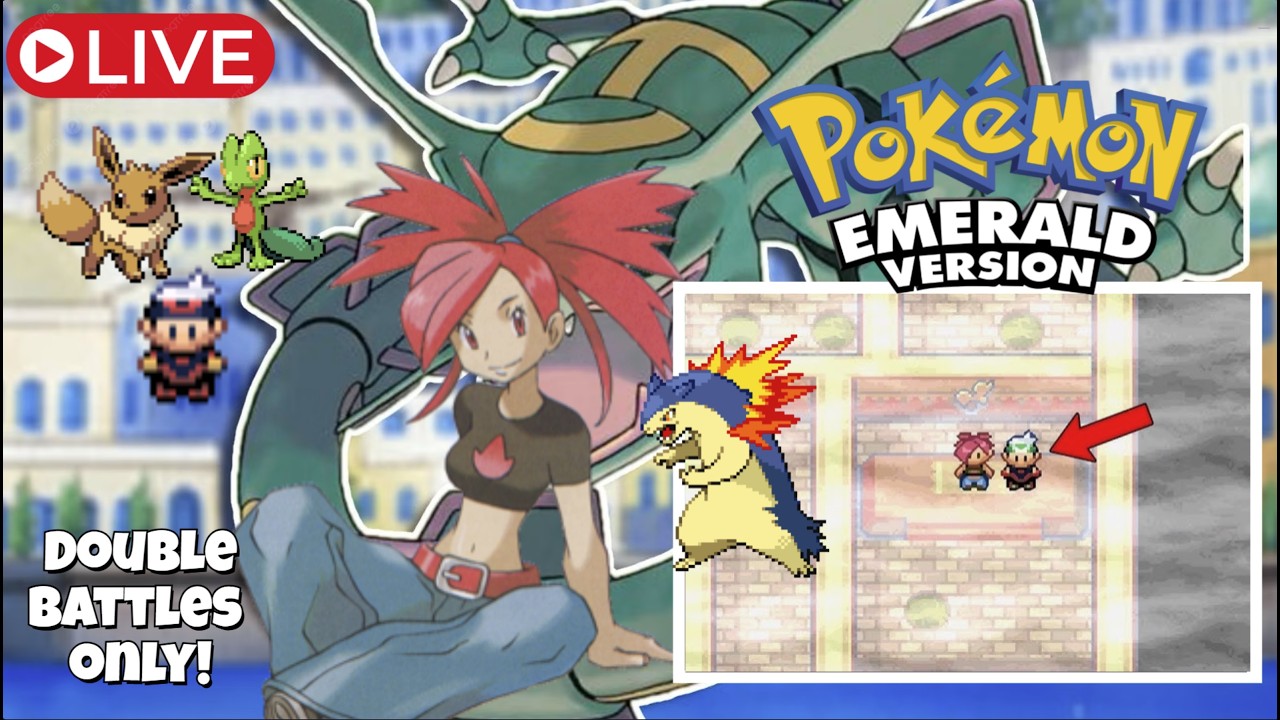 Live: Road to Battle Frontier - Double Battles Only! - Part 10 - Gym Leader Flannery