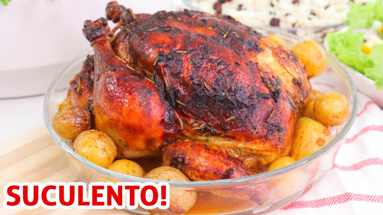 FRANGO ASSADO NO FORNO COM BATATAS QUE N&Atilde;O FICA SECO | Receita
