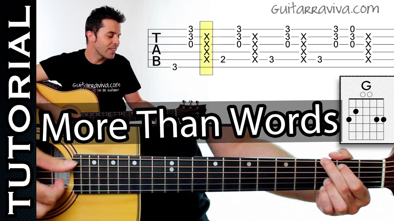Aprende More Than Words de EXTREME  Ritmo y técnica de acompañamiento