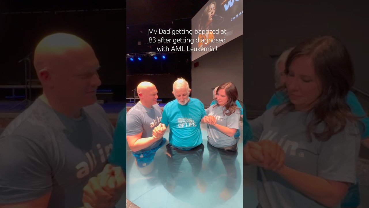 My Dad with AML Leukemia Got Baptized at 83!!  #baptism #glorytogod #kaimanna #prodigal