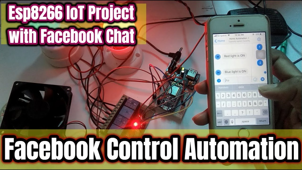 Facebook Messenger Control Home Automation | Esp8266 Control with Facebook messenger