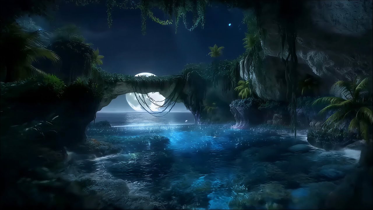 Hidden Paradise | 1 Hour of Tropical Meditative Music for Peace & Presence ☾
