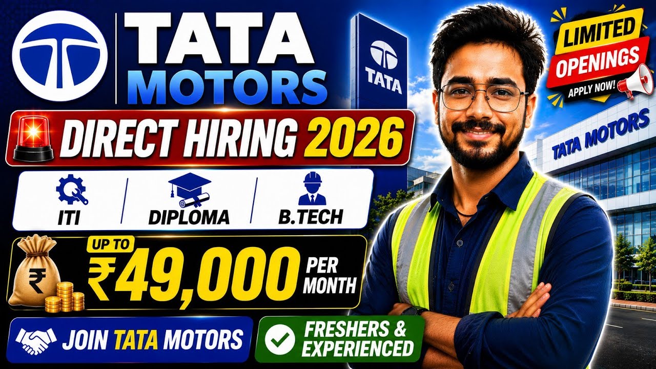 🚨 Big Update from Tata Motors 🔥 | ITI Diploma B.Tech | Apply Fast