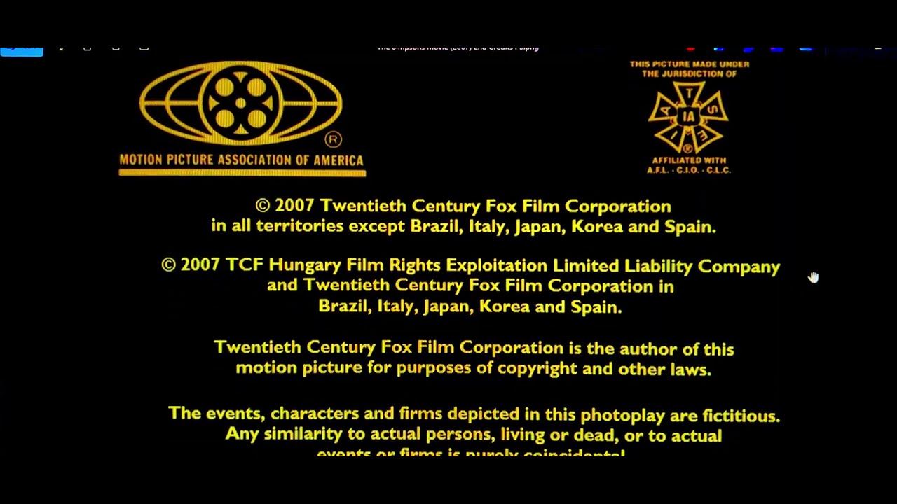 The Simpsons Movie (2007) End Credits 
